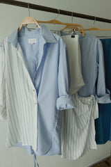 Rack photo of renny shirt in mied check and stripe