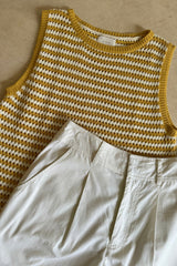 Flat lay image of the white Utility Cotton Pants by LILYA