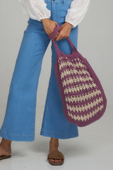 The Vacance Crochet Bag in Lavender Ivory