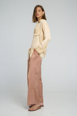 Silky-soft wide-leg pants with elastic waist by LILYA