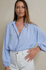 Solace Shirt - Azure Stripe