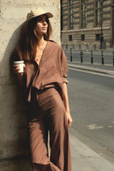 Oversized pinstripe blouse Lilya