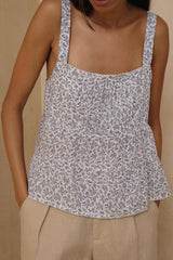 Provence Floral cami with relaxed swing silhouette and soft movement 