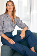 High waisted denim jeans for women