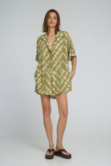 Del Rio Playsuit in Celestial Tie Dye front view