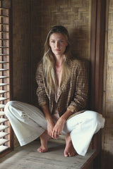 Comfortable cotton blazer for work, travel and everyday wear
