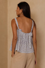 Lightweight summer top with pintuck detailing and feminine shape 