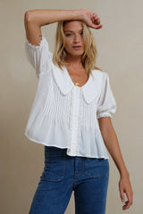 LILYA ivory blouse in soft rayon voile
