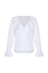 Long sleeve white womens top winter