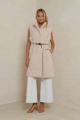 Ellen Vest layered for a trans-seasonal outfit