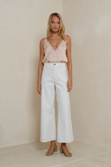 Lou Lou Pants LILYA in Crème front view