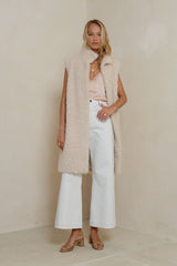 LILYA Ellen Vest in Ivory – front view