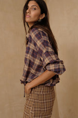 Breathable cotton check shirt styled casually for warm Australian weather