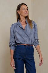 Elysian Check blouse with relaxed silhouette