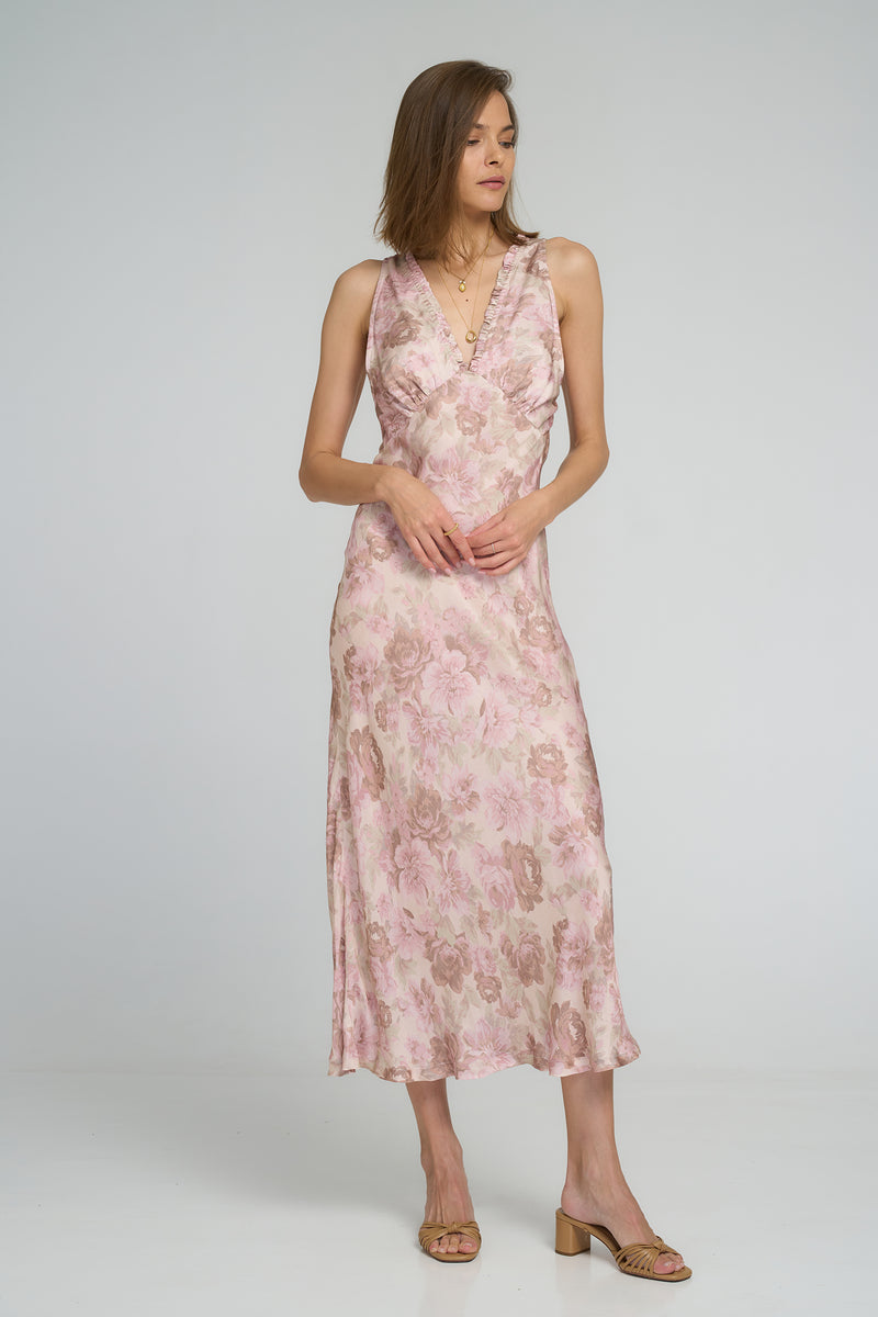 Elegant summer dress styled for a garden occasion