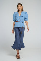 Lunar Skirt by LILYA in rich blue viscose