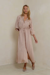 Flowy long sleeve dress designed for confident everyday wear