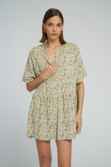 Lauralee Dress showing relaxed fit and flowing sleeves