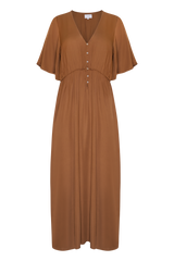 Silk like midi dress for women