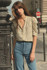 Close up of Woodford Blouse Fleur Des Champs by Lilya
