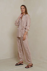 Seraphine Blush stripe relaxed fit pants