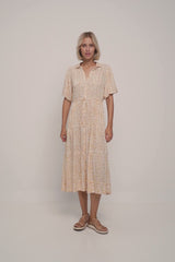 Leona Dress - Delphinium Lemon Blush