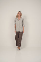 Hastings Shirt Frappe/Charcoal Stripe by LILYA