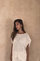 Relaxed Natural cotton shorts styled for summer