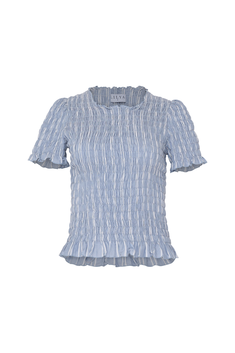 Short sleeved ruched summer top Lilya