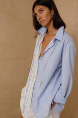 Lightweight oversized shirt styled for everyday wear 