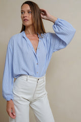 Frill collar detail on Solace Shirt