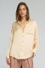 Lightweight viscose shirt with relaxed fit and curved hem by LILYA