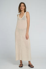 Safran Mesh Dress - Natural