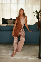 Relaxed wide-leg pants in Antique Rose
