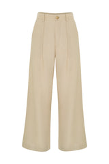 Beige wide-leg pants by LILYA Australia
