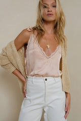 Soft acrylic winter cardigan front profile