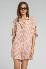 Mid-thigh length detail of the Del Rio Playsuit with casual styling