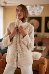 Relaxed fit neutral tone jacket