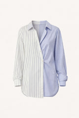 Cotton shirt with classic collar and buttoned cuffs 