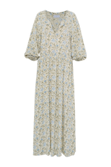 Close up of Verbena floral dress by Lilya