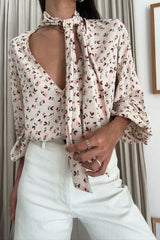 Model wearing lilya molly cotton pants white lightweight for summer