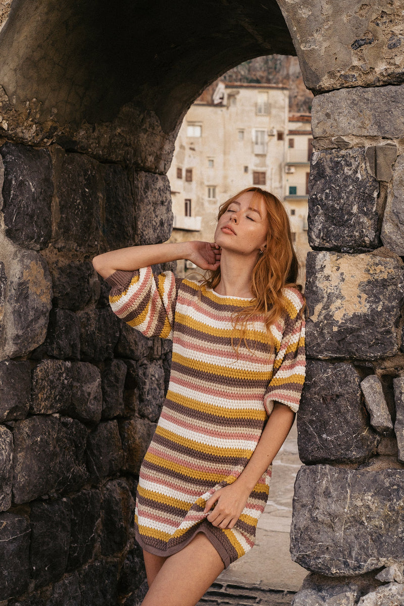 Rainbow Mini Dress - Sunset Vibe