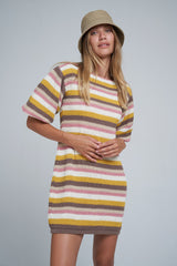 Rainbow Mini Dress - Sunset Vibe