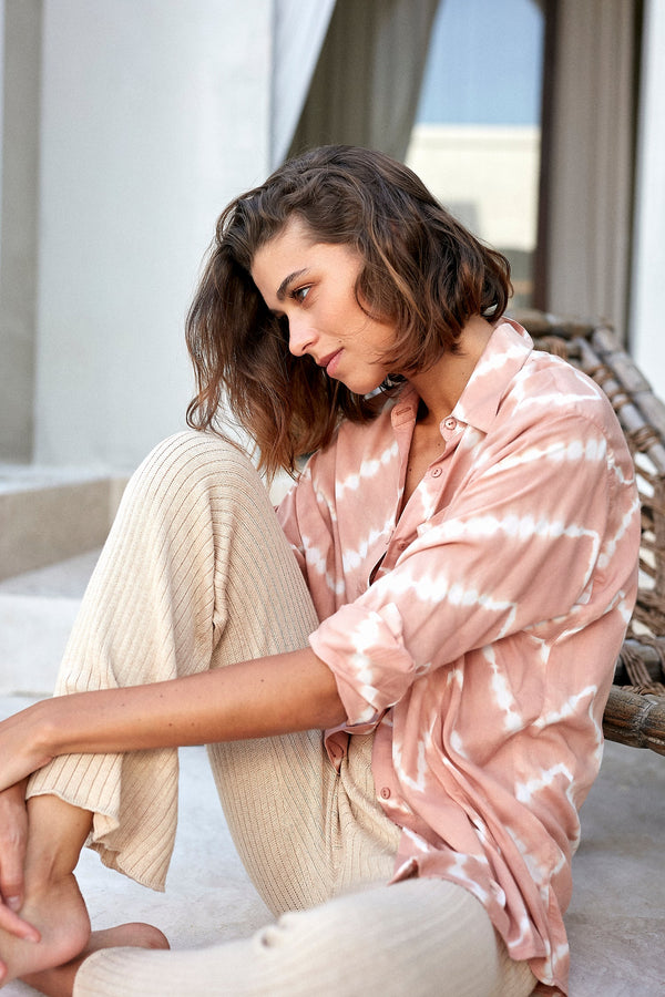 Roshi Shirt - Tie Dye Peach