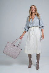 Craft Tote Bag - Vintage Floral Musk Pink
